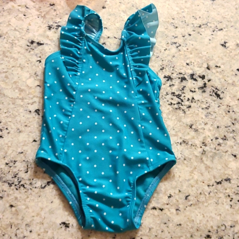 Ruffle Sleeve Swim Suit